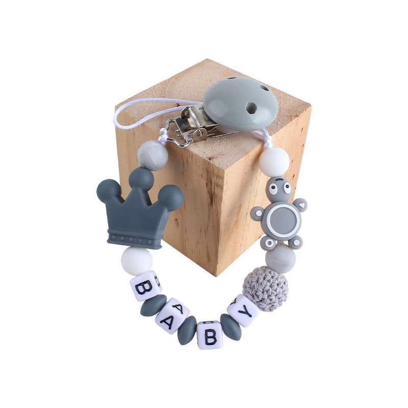 Pacifier Clip with Letters