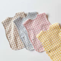 Chic Plaid Waterproof Baby Bib