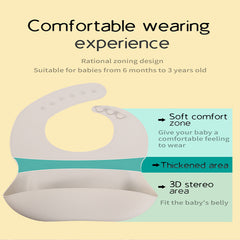 Silicone Bib - Waterproof and Easy Clean